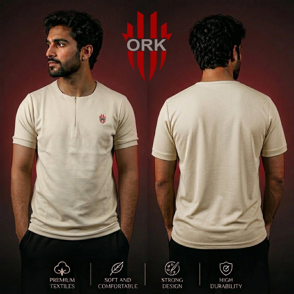 Zip Shirt - Beige
