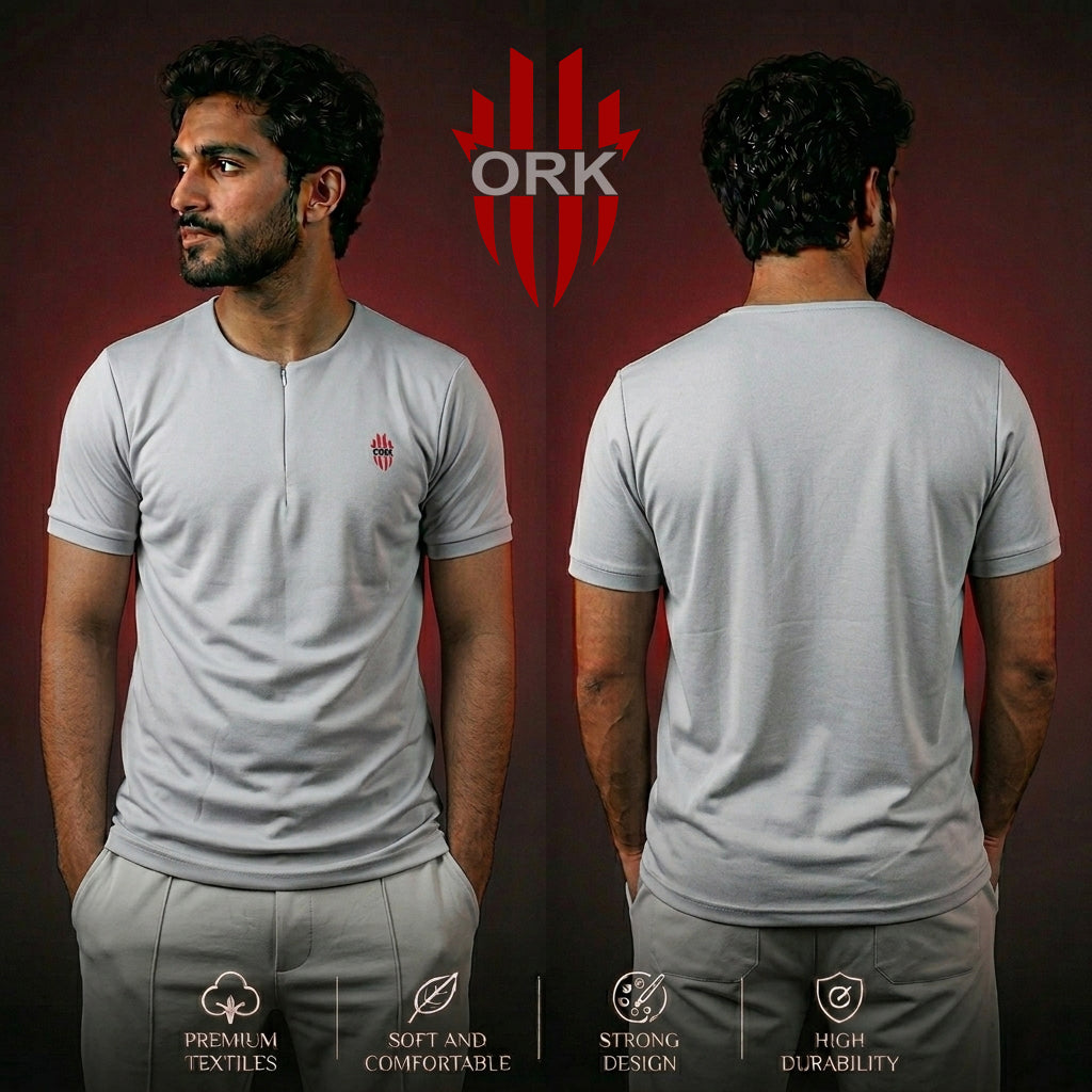 Zip Shirt - Gray